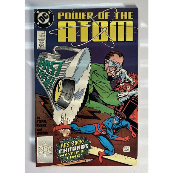 DC Comics Power Of The Atom #6 1988 Vintage Comic Book Boarded Sleeved - Picture 1 of 8